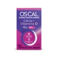 Visão frontal da embalagem rosa do suplemento Oscal Cálcio + Vitamina D 1000UI